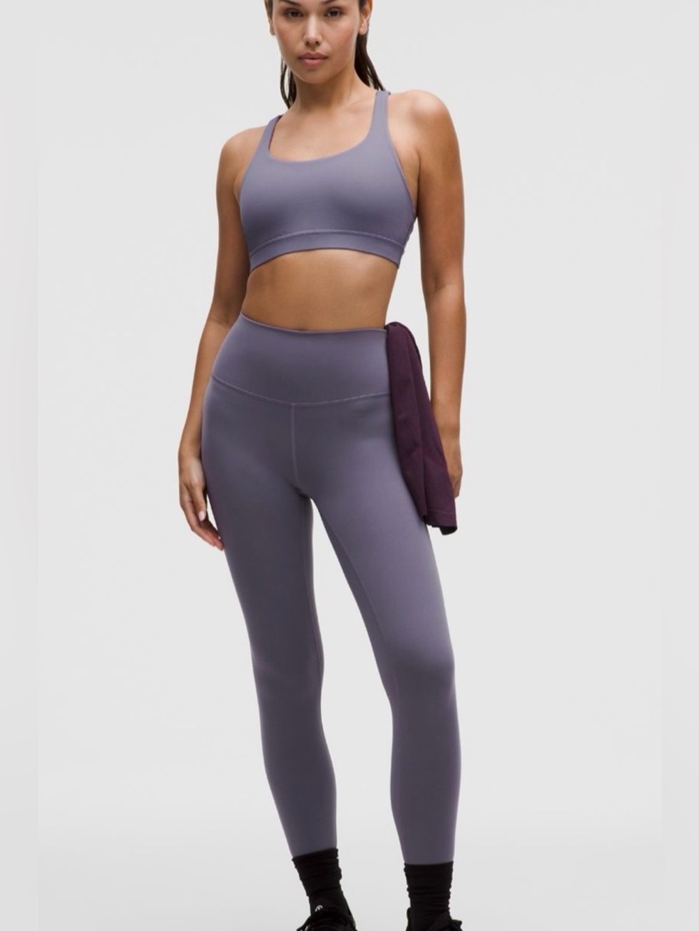 Purple High-Waist wunder train Active Leggings